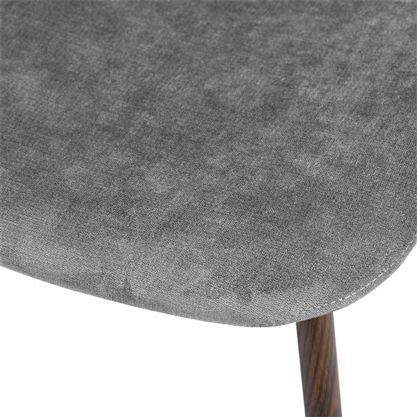 Homycasa Charlton terry fabric Grey Linen Metal Frame Dining Chair (Set of 4)