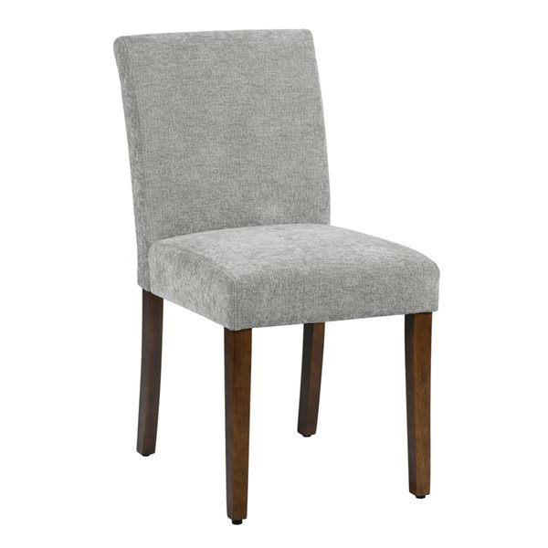 Homy Casa Lowe Grey Polyester Wood Frame Dining Chair (Set of 2)