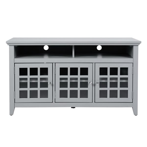 Homycasa Taneka Contemporary 3-Door Grey TV Stand for TVs up to 55-in