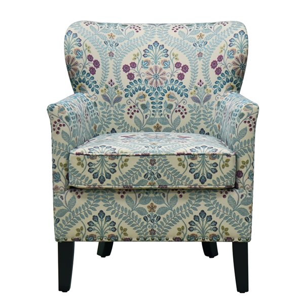 Homy Casa Elliot 28.5-in Upholstered Armchair with Removable Cushions