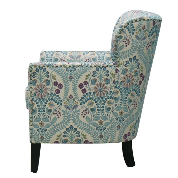 Homy Casa Elliot 28.5-in Upholstered Armchair with Removable Cushions