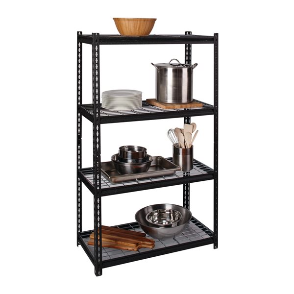 Iron Horse 2300 18-in x 36-in x 60-in 4-Tier Steel Utility Shelving Unit