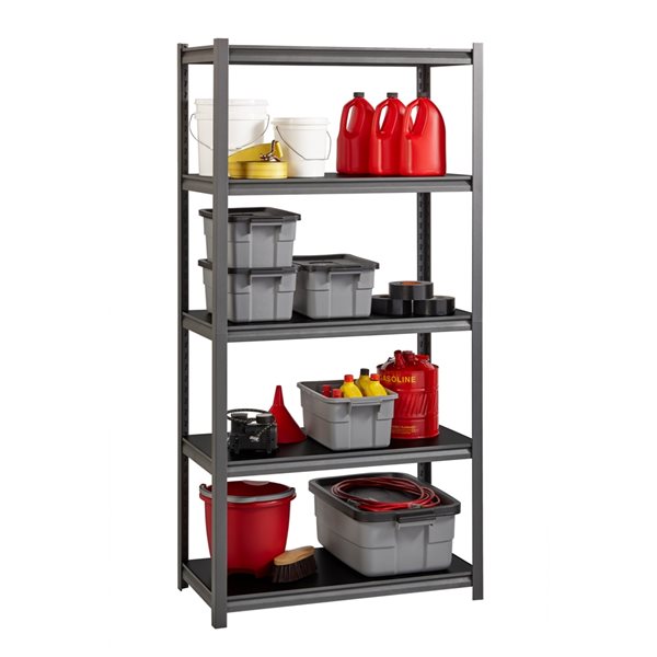 Iron Horse 3200 18-in x 36-in x 72-in 5-Tier Steel Utility Shelving Unit