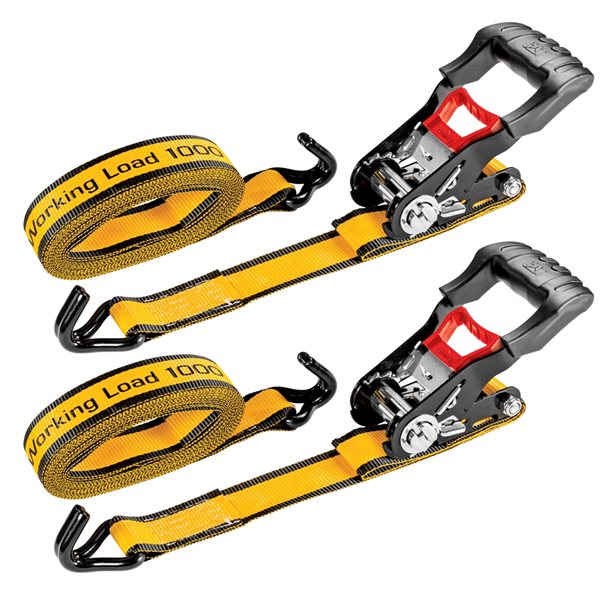 CAT 2-Pack 1-1/2-in x 16-ft Ratchet Tie Down with Soft Loops (1000-lb Work Capacity)