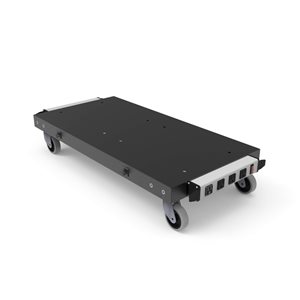 Luxor Modular Charging System 100-lb 4-Wheel Black Steel Double Dolly