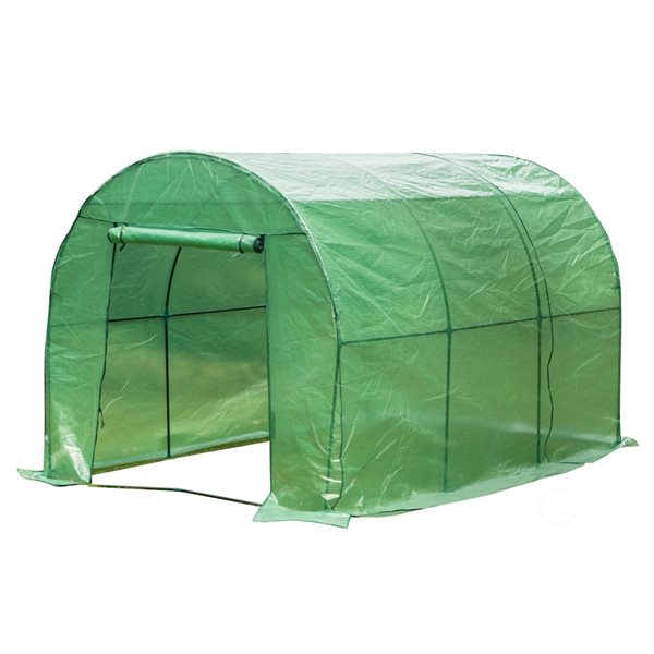 Gardenised 9.9-ft L x 6.7-ft W x 6.5-ft H Portable Greenhouse QI004526 ...