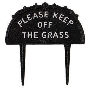 Gardenised -inKeep Off The Grass-in 10-in x 10-in Iron Yard Sign