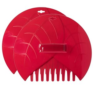 Gardenised 10-in Pair of Red Hand Lawn and Leaf Rakes