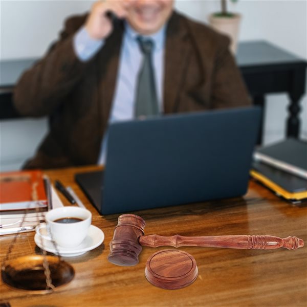 Vintiquewise 2.5-in Brown Gavel with Wood Base