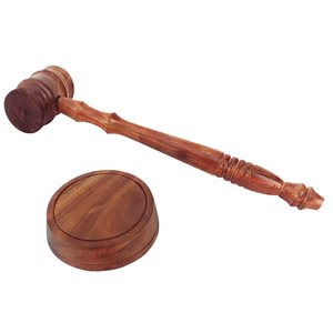 Vintiquewise 2.5-in Brown Gavel with Wood Base