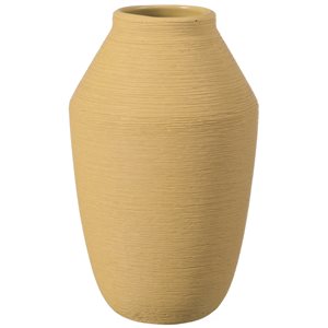 Uniquewise 8-in H Yellow Ceramic Decorative Jug Vase