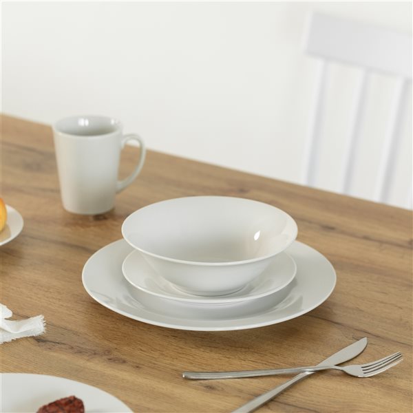 Quickway Imports White Dinnerware Set - 16-Piece