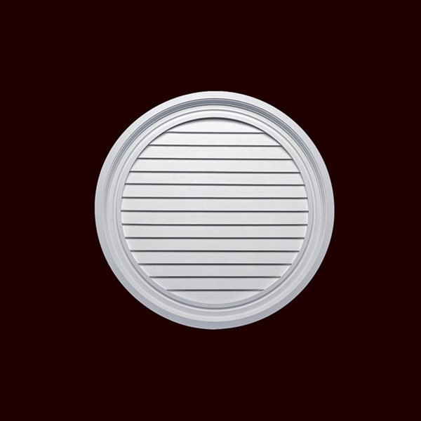 Foamcore 18-in X 18-in White Round Urethane Louvre