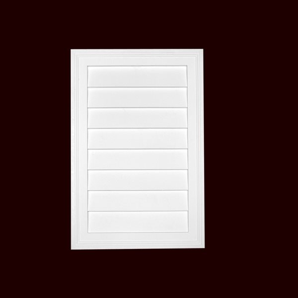 Foamcore 12-in X 24-in White Rectangle Urethane Louvre