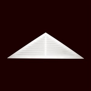 Parsienne blanche triangulaire en uréthane de 24 po x 72 po par Foamcore