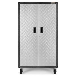 Gladiator Ready-to-Assemble Mobile Storage Cabinet - Silver Tread