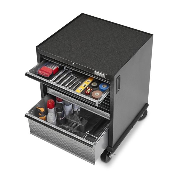 Gladiator Premier Pre-Assembled 7 Drawer Modular Tool Storage Cabinet - Silver Tread