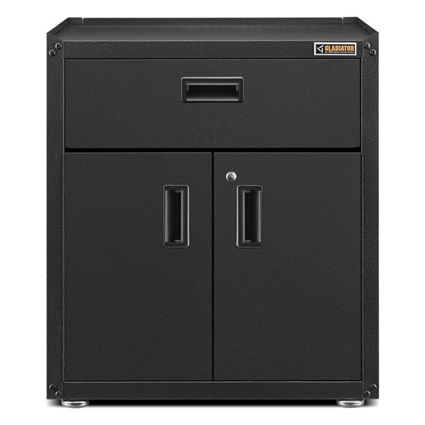 Armoire modulaire GearBox à porte 3/4 prête à assembler par Gladiator, granit