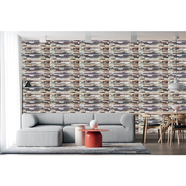 Sticker Mural HOME Bois - Affiche Autocollante Décoration - IdealDesign H7185_PLNS