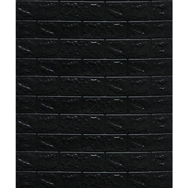 Dundee Deco Falkirk Markinch 2.5-ft x 27.6-in Black 3D Stick and Peel Wall Panel