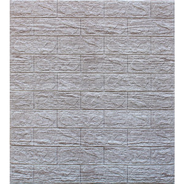 Dundee Deco Falkirk Markinch 2.5-ft x 27.6-in Brown and White 3D Stick and Peel Wall Panel