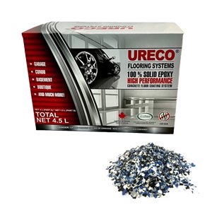 Ureco Orbit Black and Blue Flakes High-Gloss 4.5-L Garage Floor Epoxy Kit with Flakes
