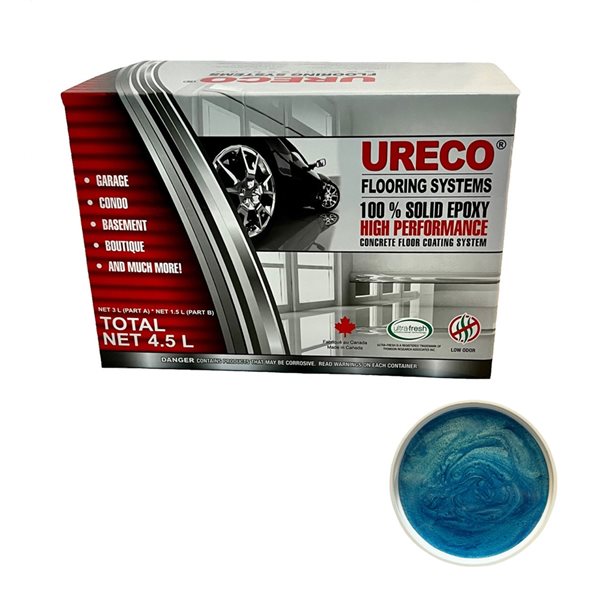 Ureco Metallic Blue High-Gloss 4.5-L Garage Floor Epoxy Kit