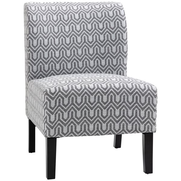 HomCom Vintage Grey Polyester Accent Chair