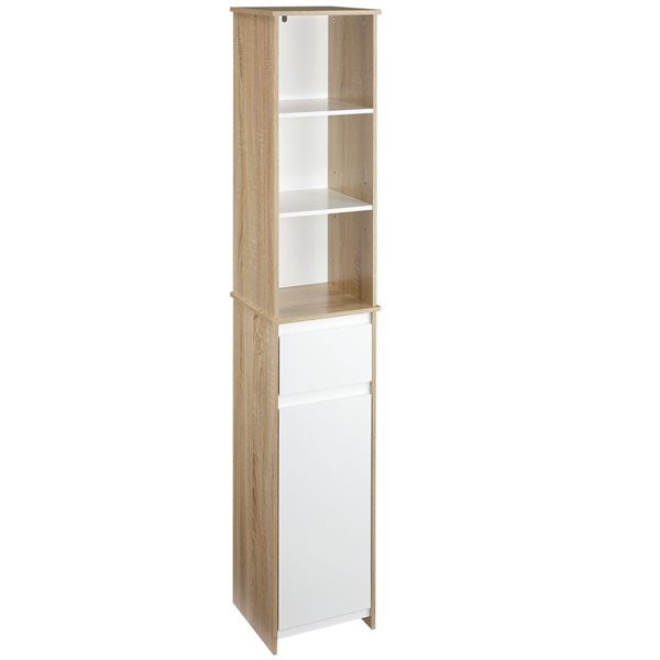 Armoire à linge autoportante en MDF par kleankin de 12,75 po x 67,5 po