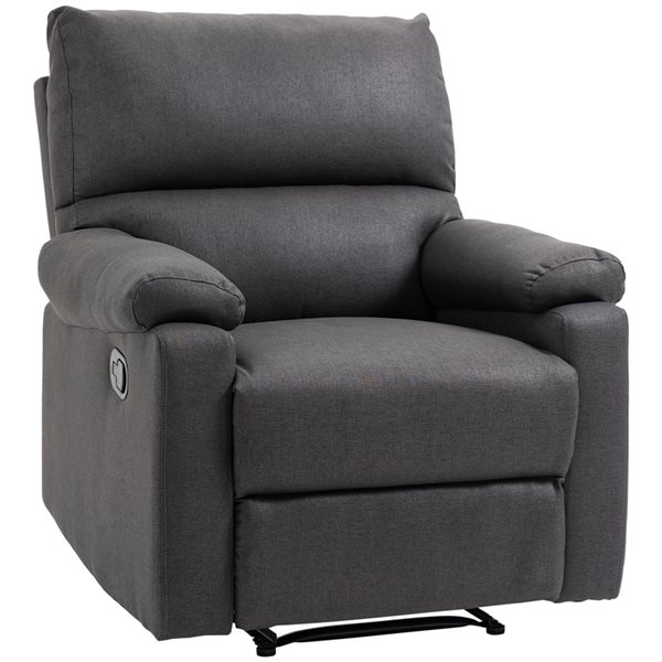 HomCom Dark Grey Reclining Chair