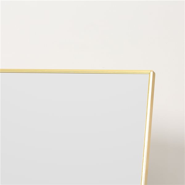 Miroir encadré plain-pied rectangulaire par HomCom de 19,7 po x 14,6 po, argent/doré