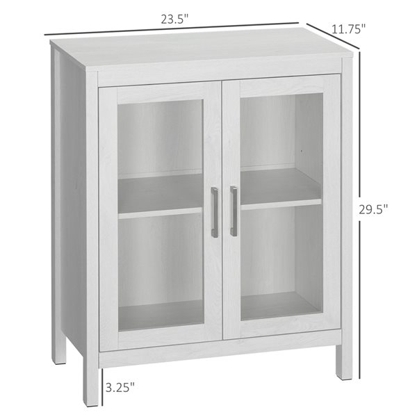 Armoire à linge autoportante en panneau de particules par kleankin de 23,5 po x 29,5 po, blanc