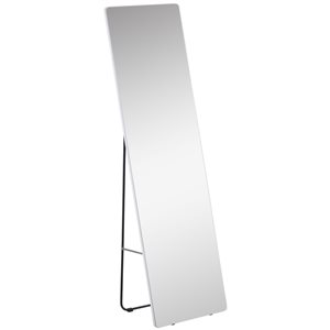HomCom 17.7-in x 14.6-in Rectangle Silver Framed Floor Mirror
