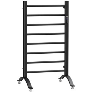 HomCom 8-Bar Black Plug-in Towel Warmer