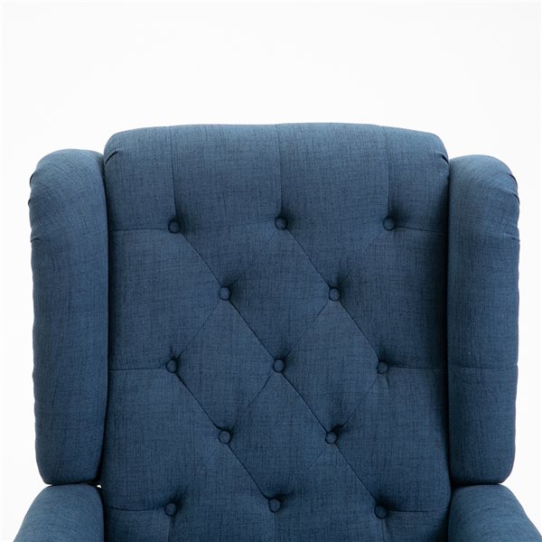 HomCom Modern Blue Polyester Accent Chair