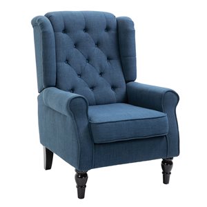 HomCom Modern Blue Polyester Accent Chair