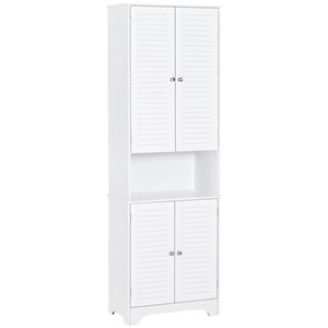 HomCom 23.5-in x 71.75-in MDF Freestanding Linen Cabinet in White