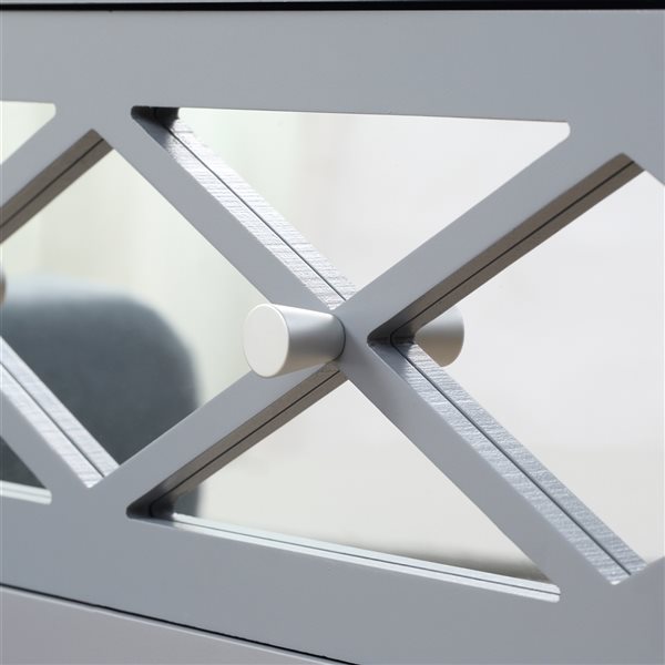 HOMCOM Grey 3-Drawer Accent Chest