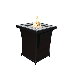 Foyer extérieur au propane liquide Sunbeam de 24 po 50 000 BTU en aluminium noir