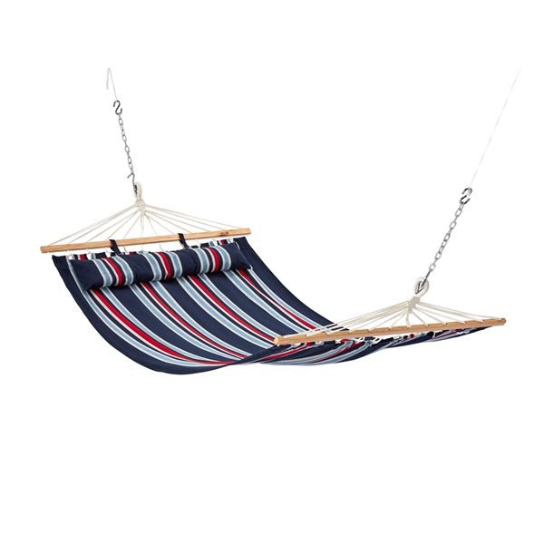 Bliss Hammocks MultiColour Woven Hammock with Spreader Bar and Pillow