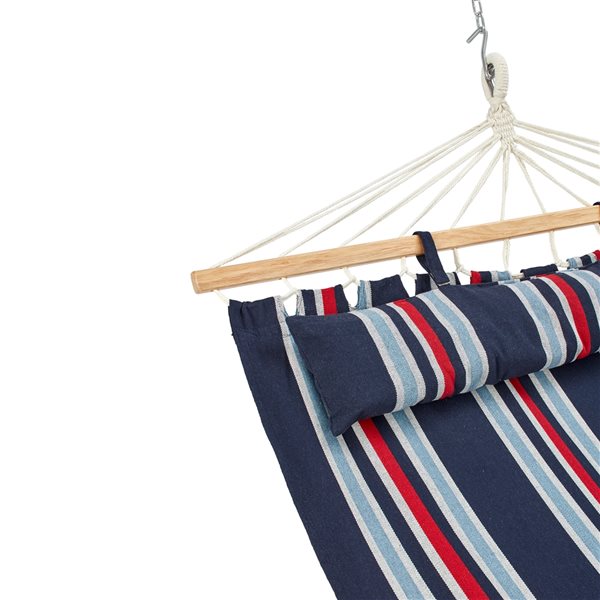 Bliss Hammocks MultiColour Woven Hammock with Spreader Bar and Pillow