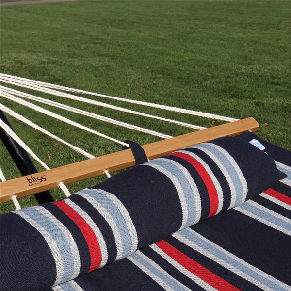 Bliss Hammocks MultiColour Woven Hammock with Spreader Bar and Pillow