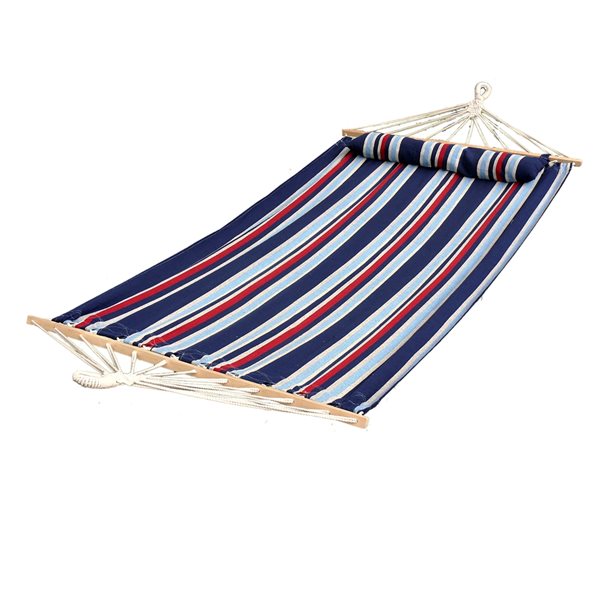 Bliss Hammocks MultiColour Woven Hammock with Spreader Bar and Pillow