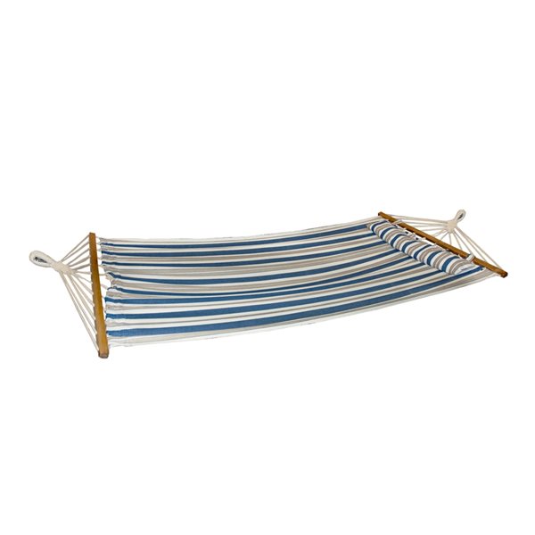 Bliss Hammocks Nautical Stripe Woven Hammock with Spreader Bar and