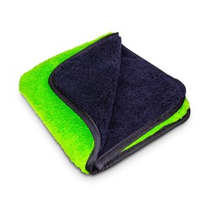 Slick Black/Green Microfibre Towel