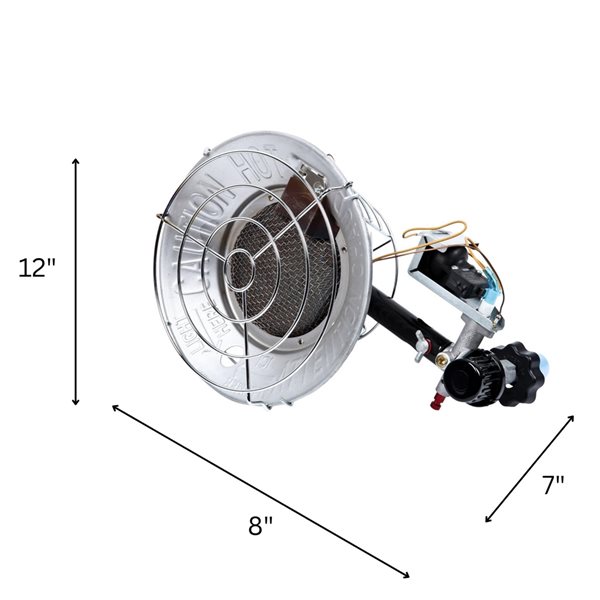 Radiateur portatif d'extérieur au propane avec réservoir par Master de 16 000 BTU