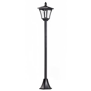 Outsunny 63-in Black Solar LED Outdoor Lamp Post