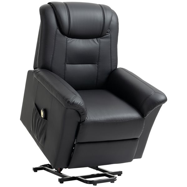HOMCOM Power Lift Recliner Chair with Remote Control - Black