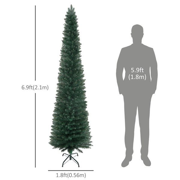 HOMCOM 7-ft Artificial Christmas Tree Pencil Xmas Tree 830-323V01GN | RONA