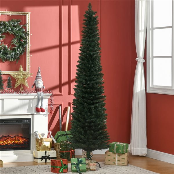 HOMCOM 7-ft Artificial Christmas Tree Pencil Xmas Tree 830-323V01GN | RONA